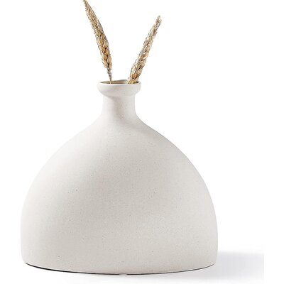Ripalda White 6.5'' Ceramic Table Vase - Image 0