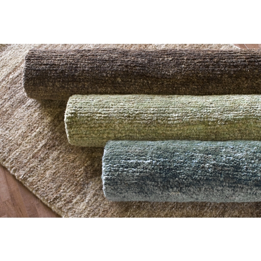 Marley Blue Indoor 2'6" x 8' Handmade Rug - Image 0