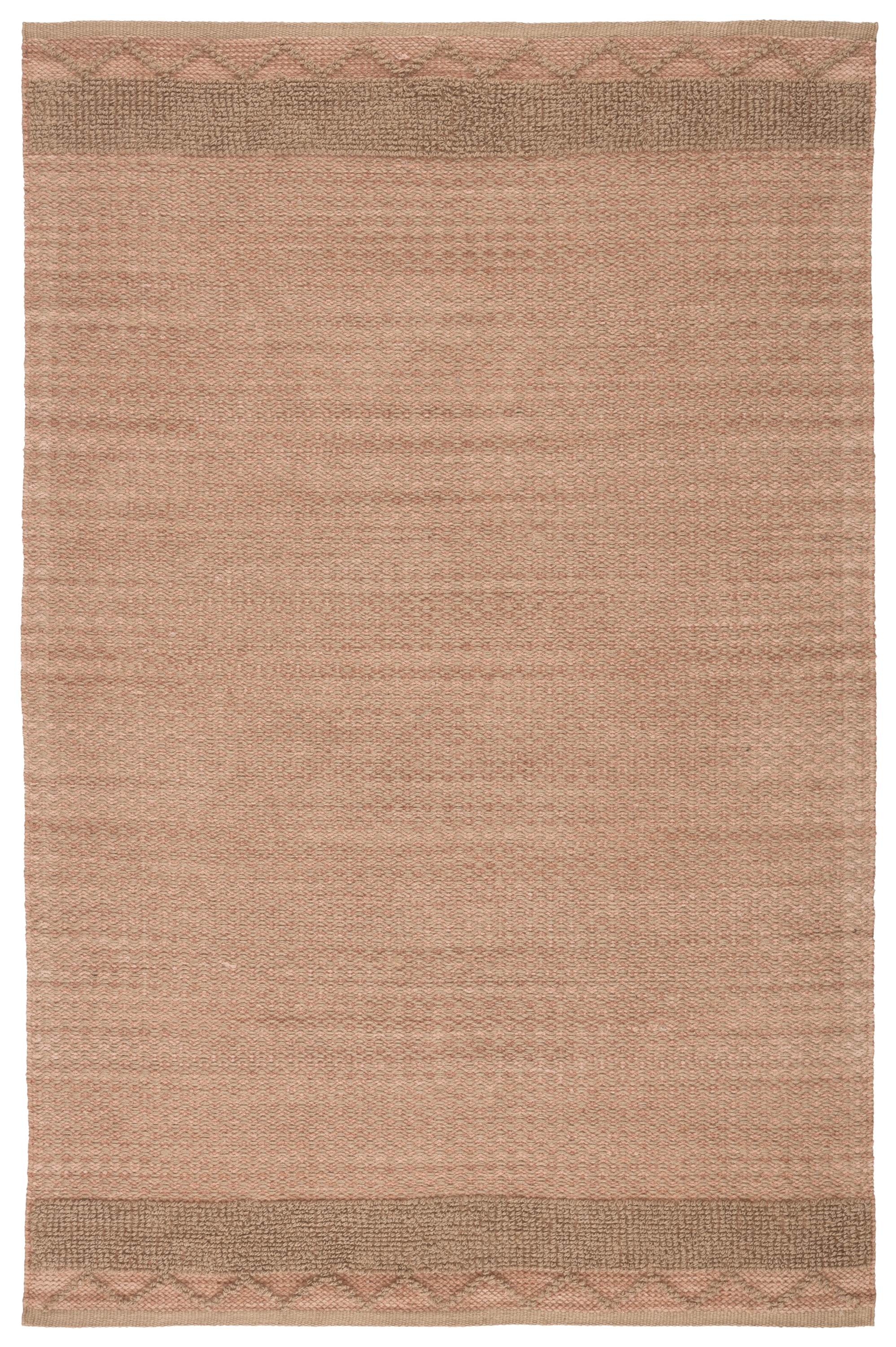 Curran Natural Border Pink/ Tan Area Rug (10'X14') - Image 0