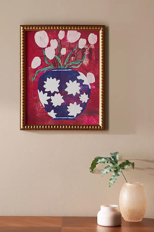 Berry, Blue, and White Wall Art - Image 0