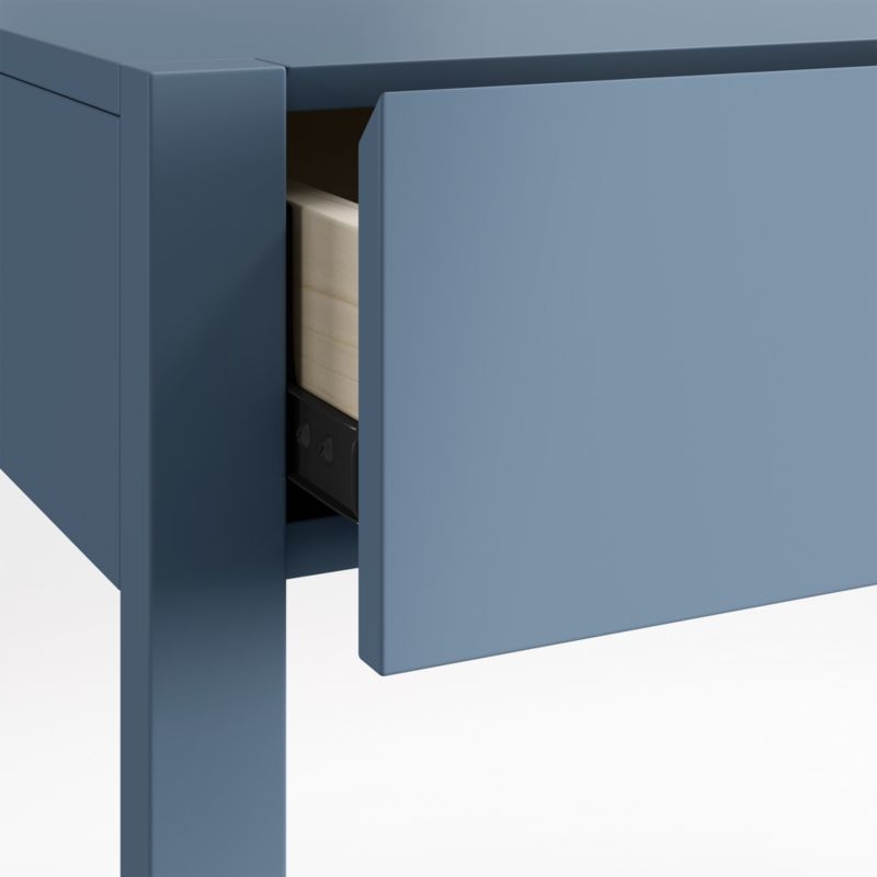 Ever Simple Modular Slate Blue Wood Kids Desk with Drawer - Image 5