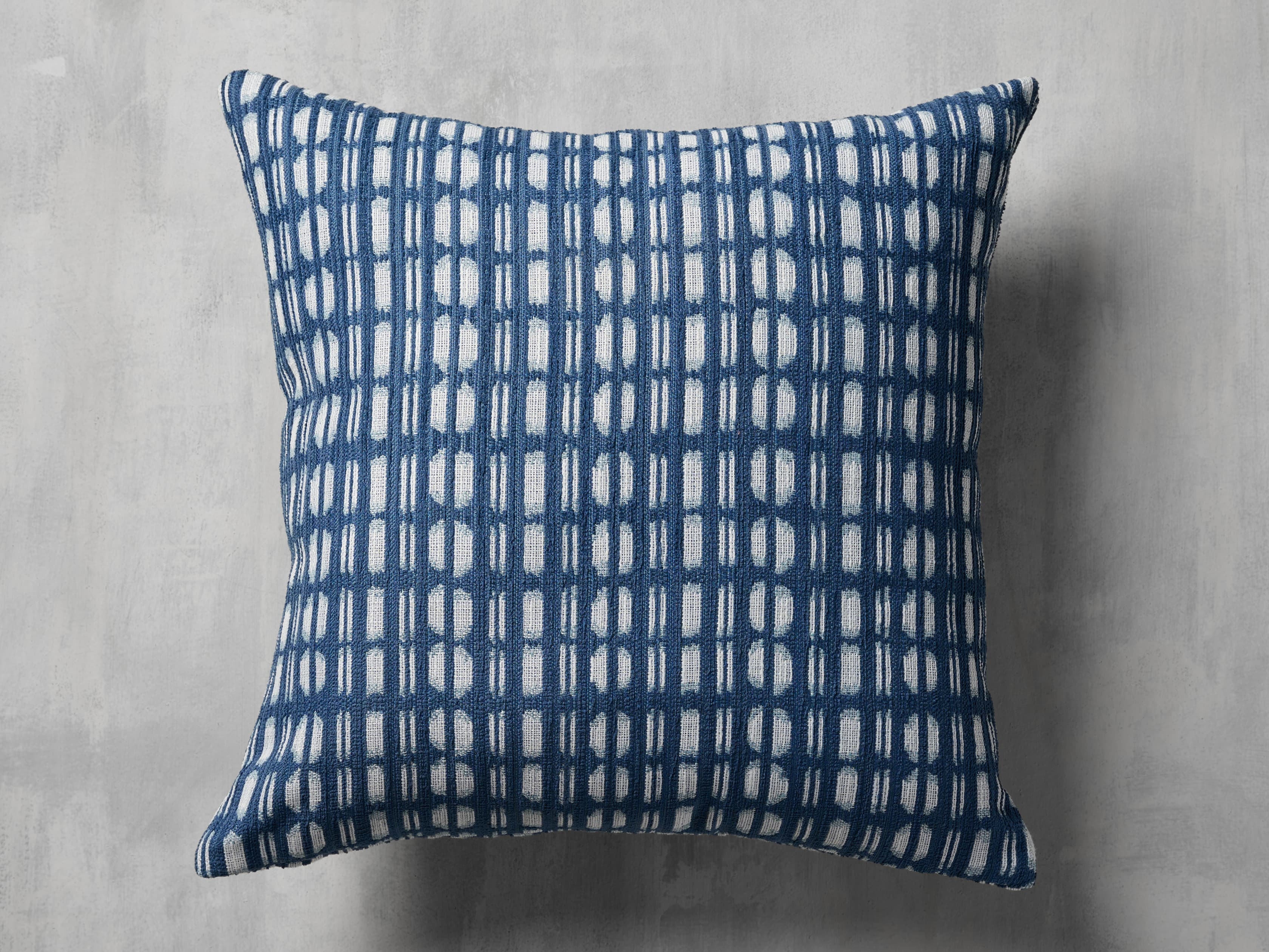 Cielos Outdoor Pillow in Cotton Blue  Navy - Image 0