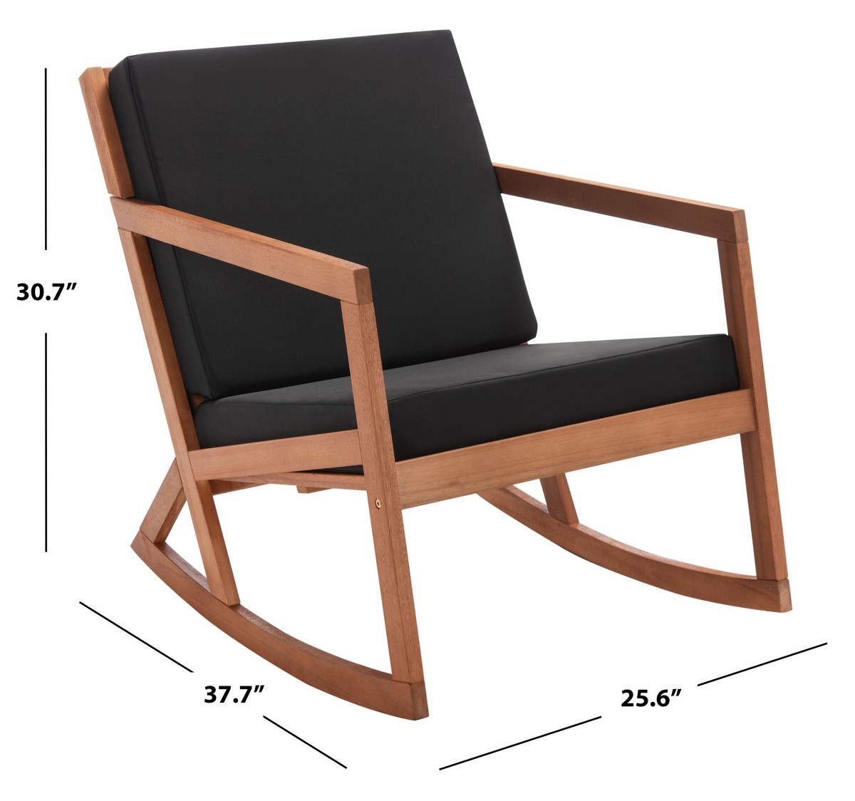 Vernon Rocking Chair - Natural/Black - Safavieh - Image 9