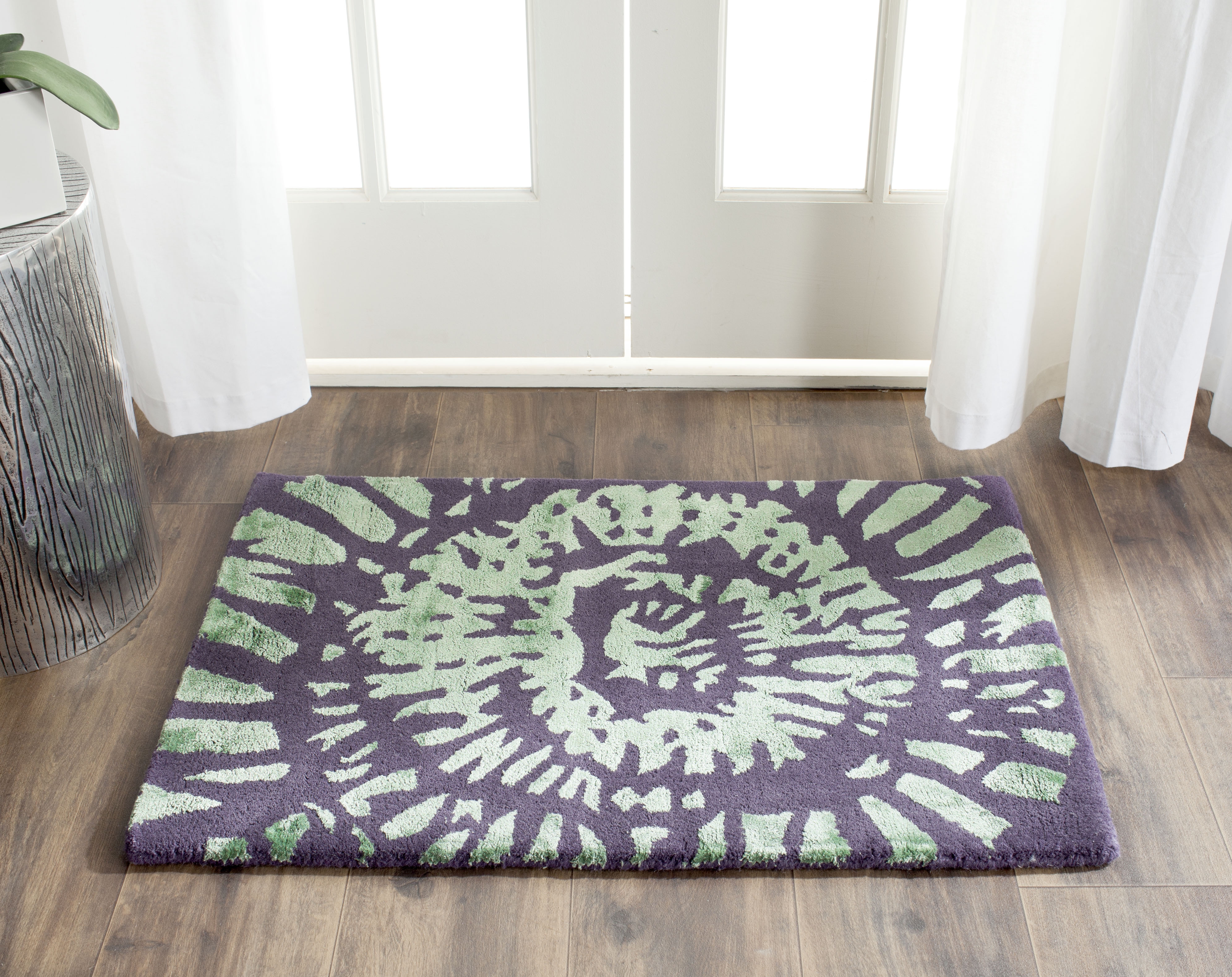 Arlo Home Hand Tufted Area Rug, CPR411C, Lavander/Sage,  2' X 3' - Image 1