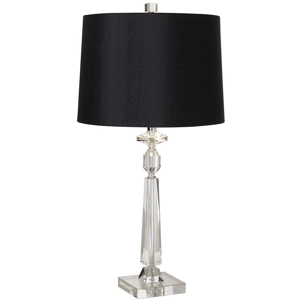 Vienna Full Spectrum Aline 26 1/2" Black Shade Crystal Table Lamp - Image 0