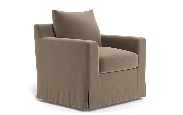 Sloan Slipcovered Swivel Chair - Image 1