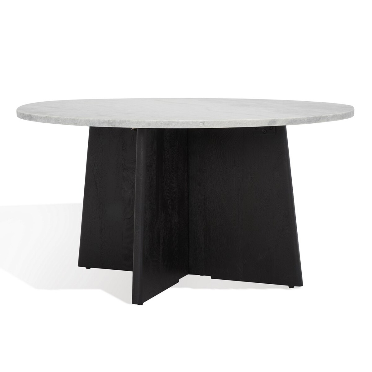 Madilynn Round Wood Coffee Table - Black/Light Grey - Image 6