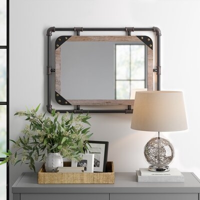 Liv Industrial Beveled Distressed Accent Mirror - Image 0