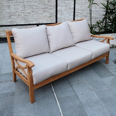 Brunswick Teak Patio Sofa with Cushions - Image 0