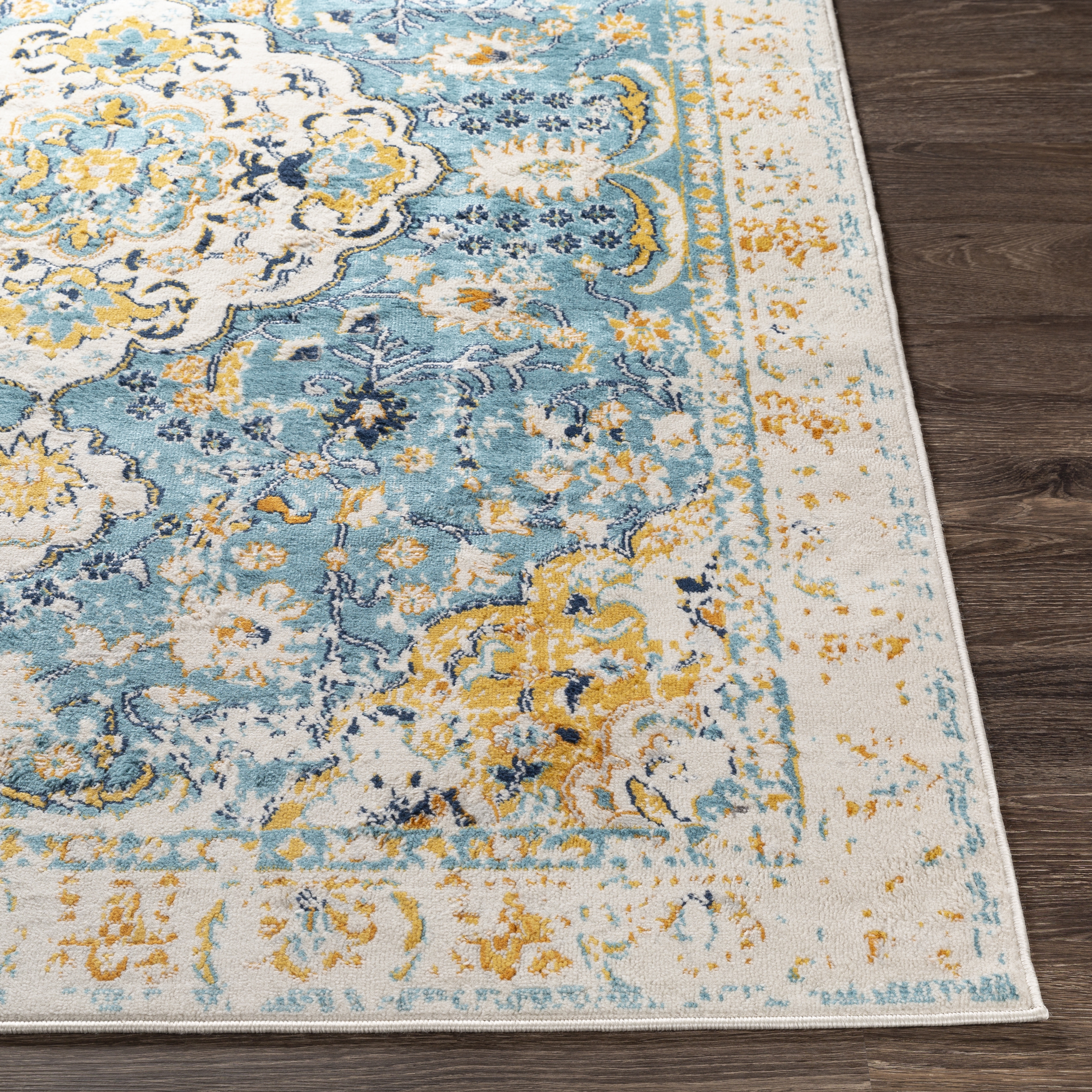 Floransa Beige Indoor 8'11" x 12'4" Machine Woven Rug - Image 2