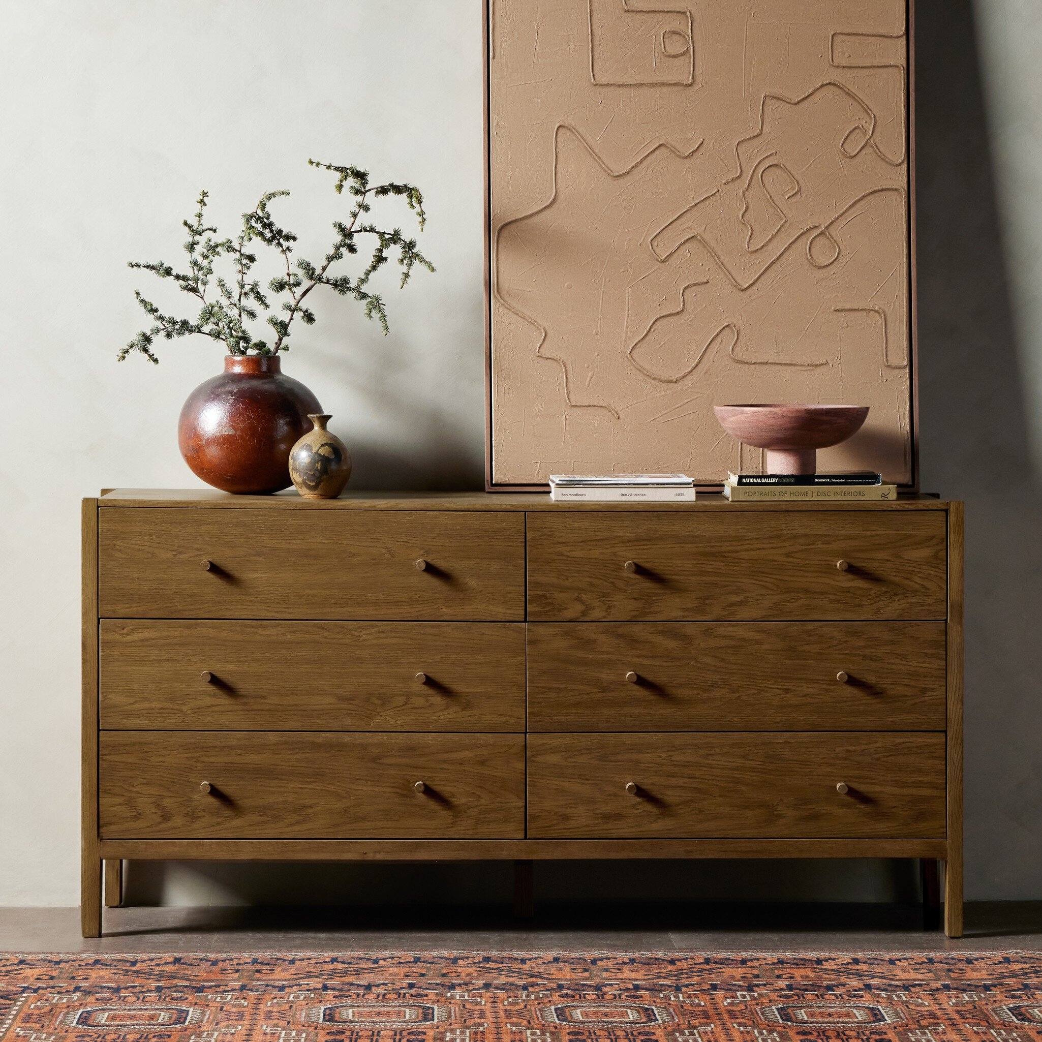 Meadow 6 Drawer Dresser - Tawny Oak - Image 1