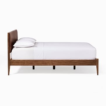 Modern Show Wood Bed, Single Box Queen, Saddle Leather Nut - Image 2