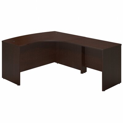 Bush Business Furniture Series C Elite 60W X 43D Right Hand Bowfront Desk Shell With 36W Return In Mocha Cherry - Image 0