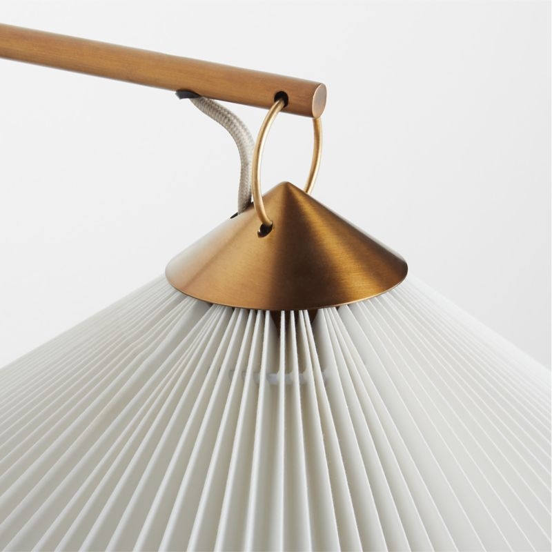 Flores Plug-In Wall Sconce Light with Pleated Shade - Image 4