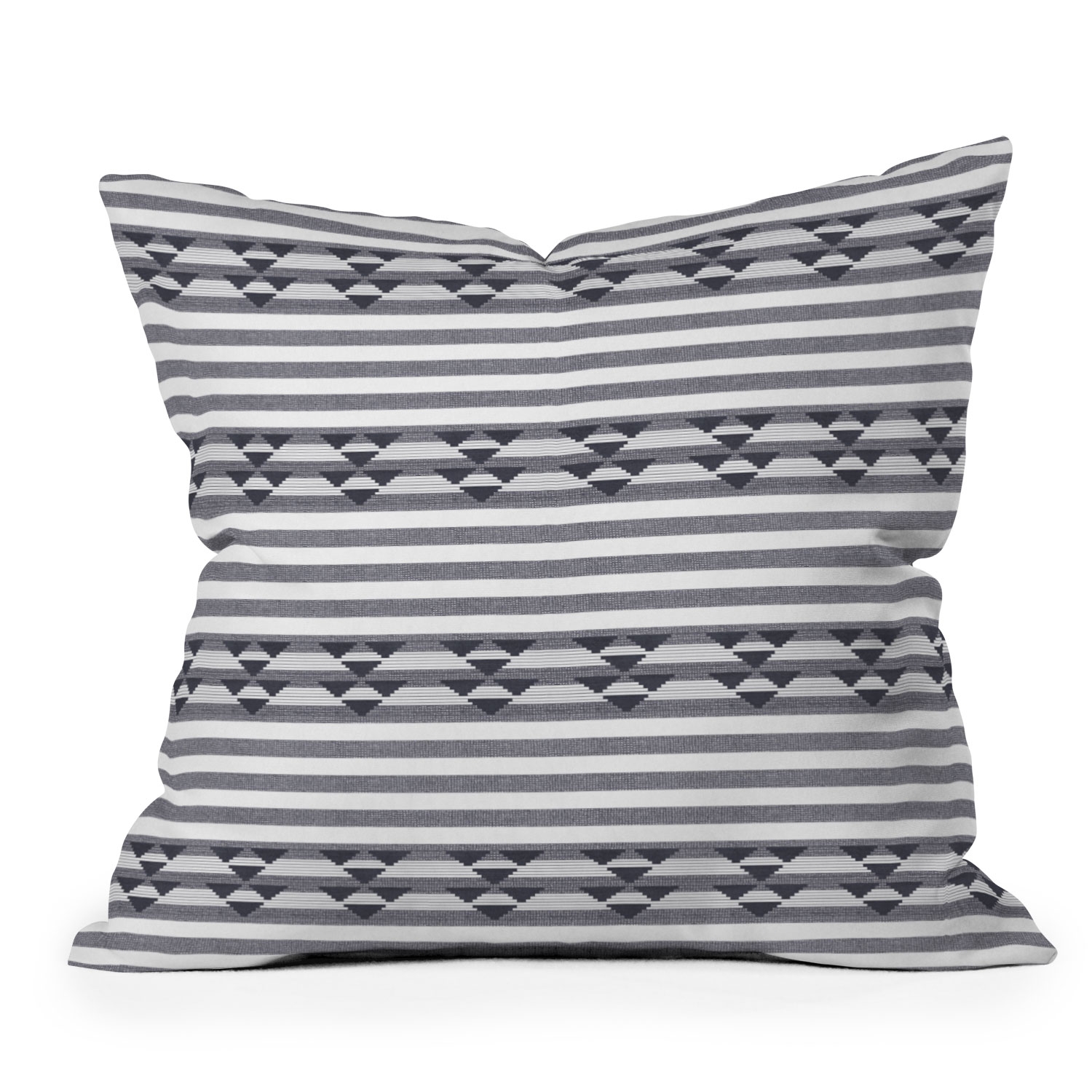 Linen Stripe by Holli Zollinger - Outdoor Throw Pillow 16" x 16" - Image 0