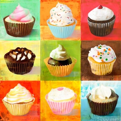 'Enjoy Cupcakes' by Cory Steffen - Wrapped Canvas Print - Image 0
