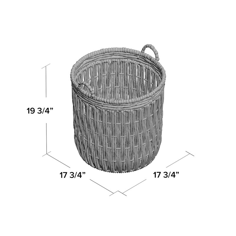 Tall Round Floor Wicker Basket - Image 3