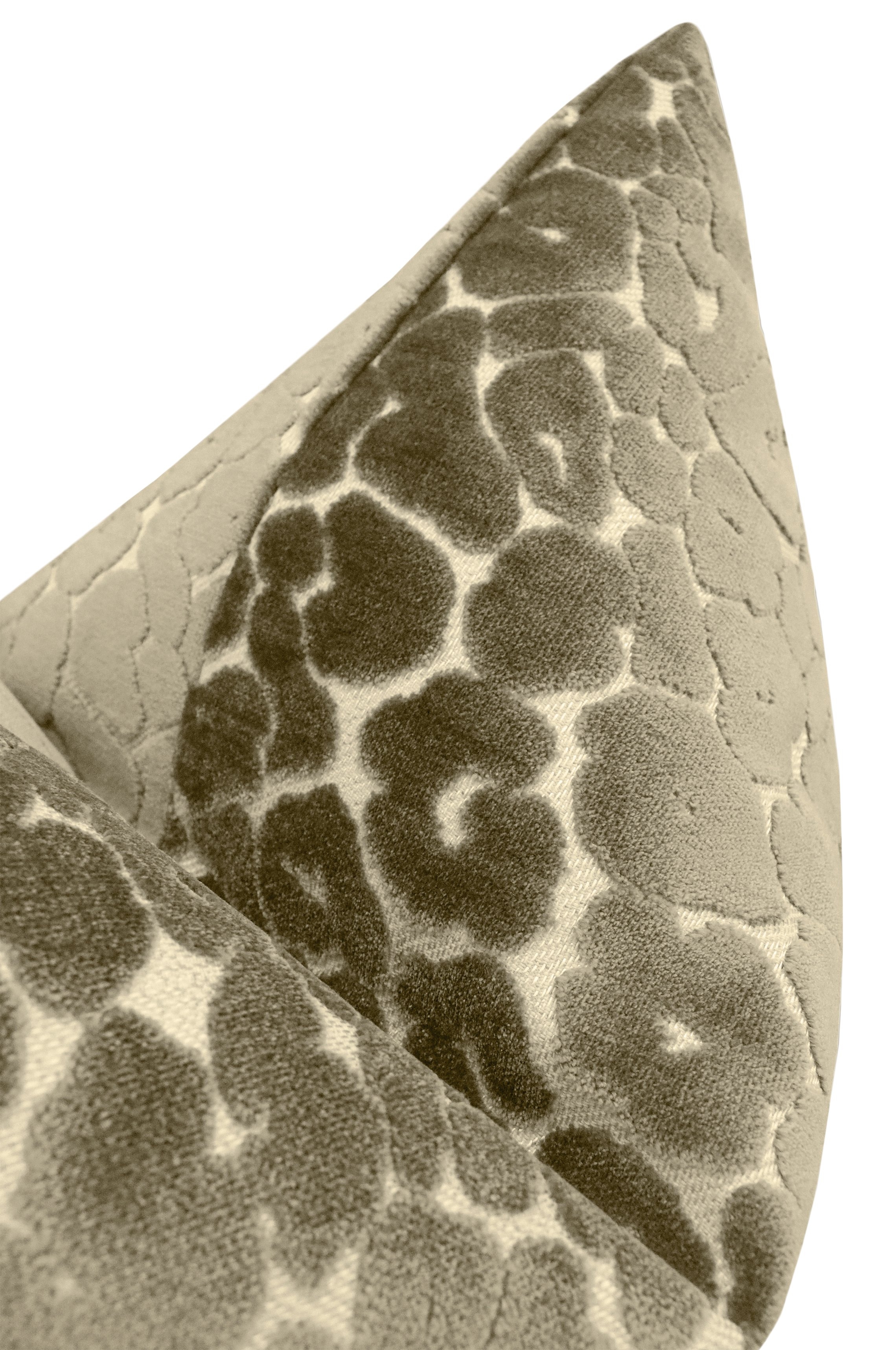 Leopard Cut Velvet // Stone - 22" X 22" - Image 2