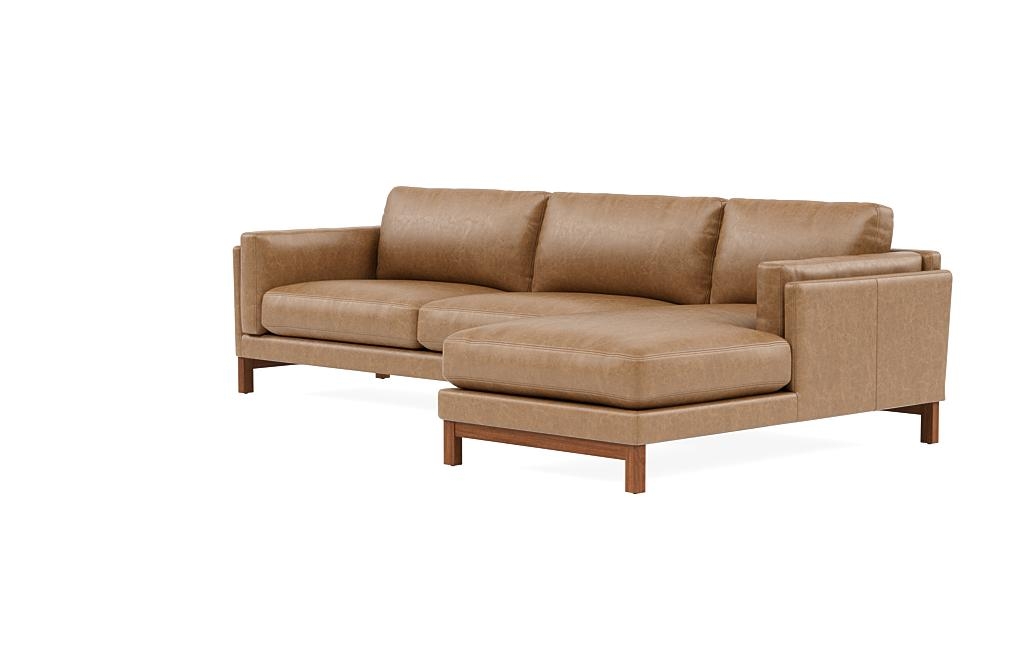 Gaby Leather 3-Seat Right Chaise Sectional - Image 2