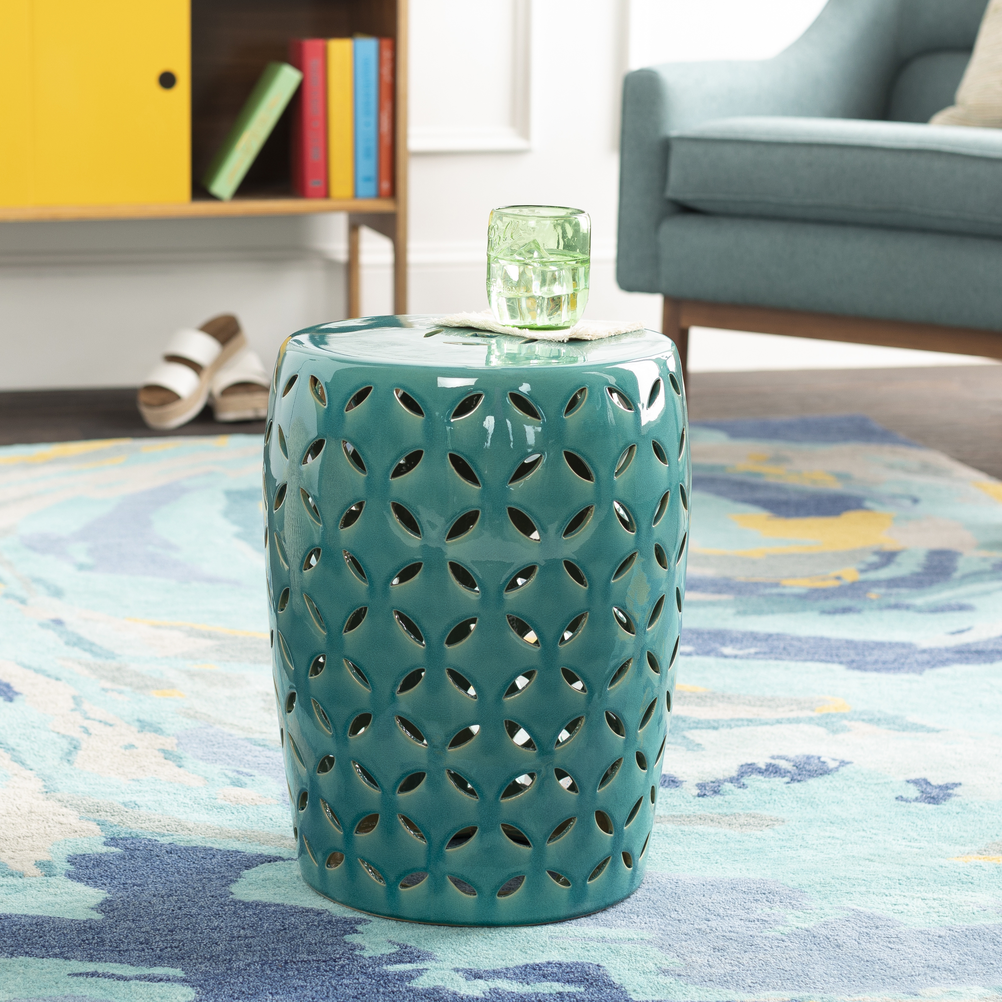 Chantilly  18"H x 13"W x 13"D Garden Stool - Image 1