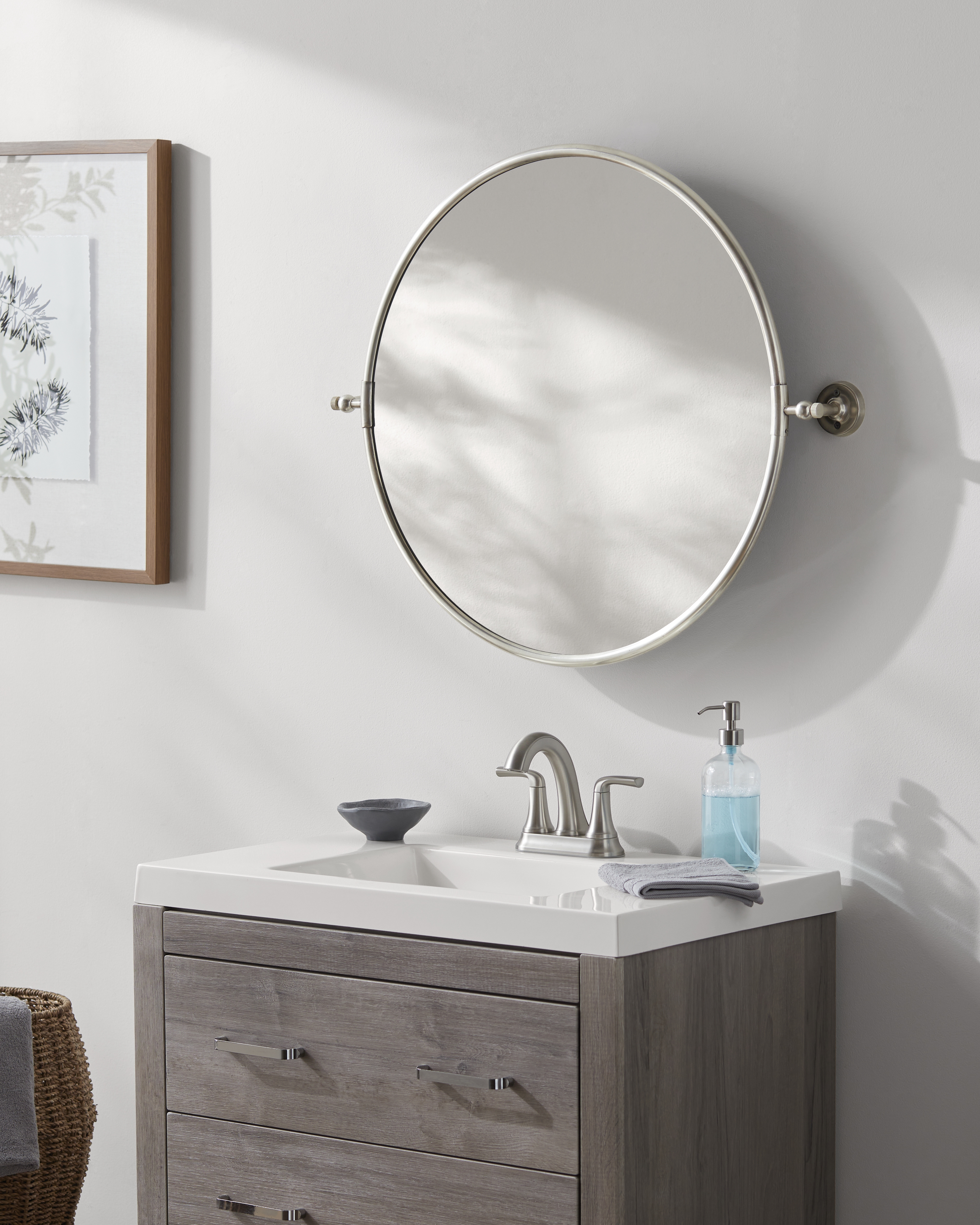 Burnish Metallic - Silver 27"H x 31"W x 4"D Accent Mirror - Image 1