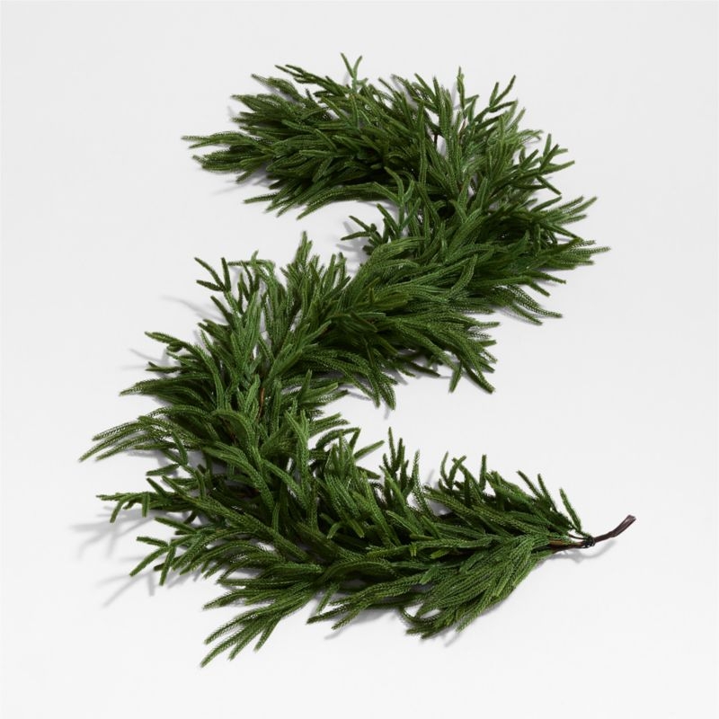 Faux Pre-Lit Norfolk Pine Garland 6' - Image 7