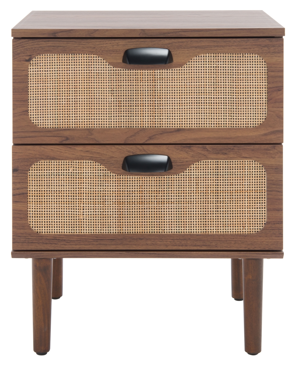 Irelia 2 Drawer Nightstand - Walnut / Natural - Safavieh - Image 0