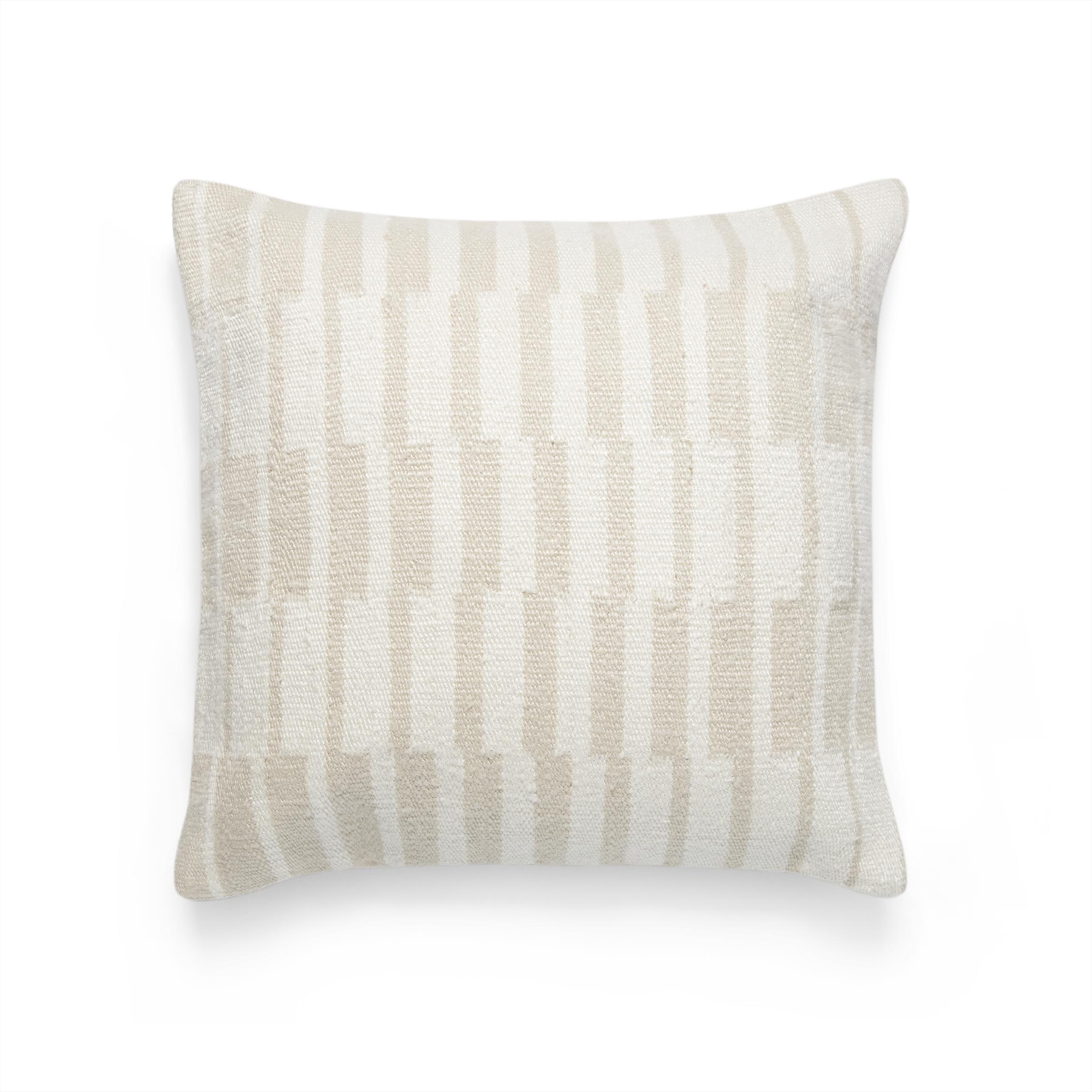 Crossfade Pillow Cover Oat & White in Mixed - Image 0