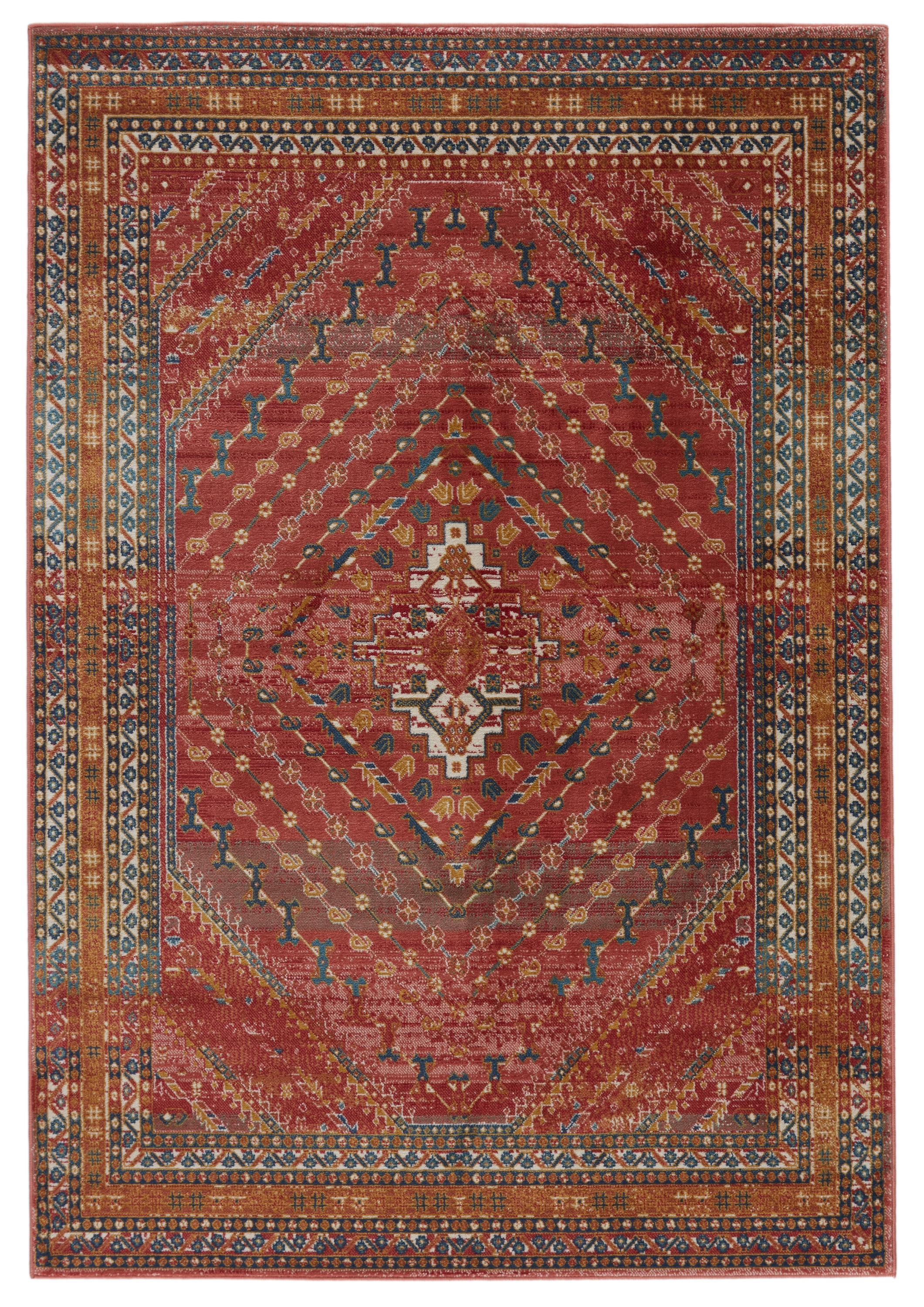 Vibe By Selah Medallion Red/ Gold Area Rug (7'6"X9'6") - Image 0