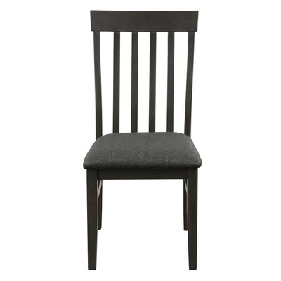 Slat Back Side Chair in Dark Grey - Image 0