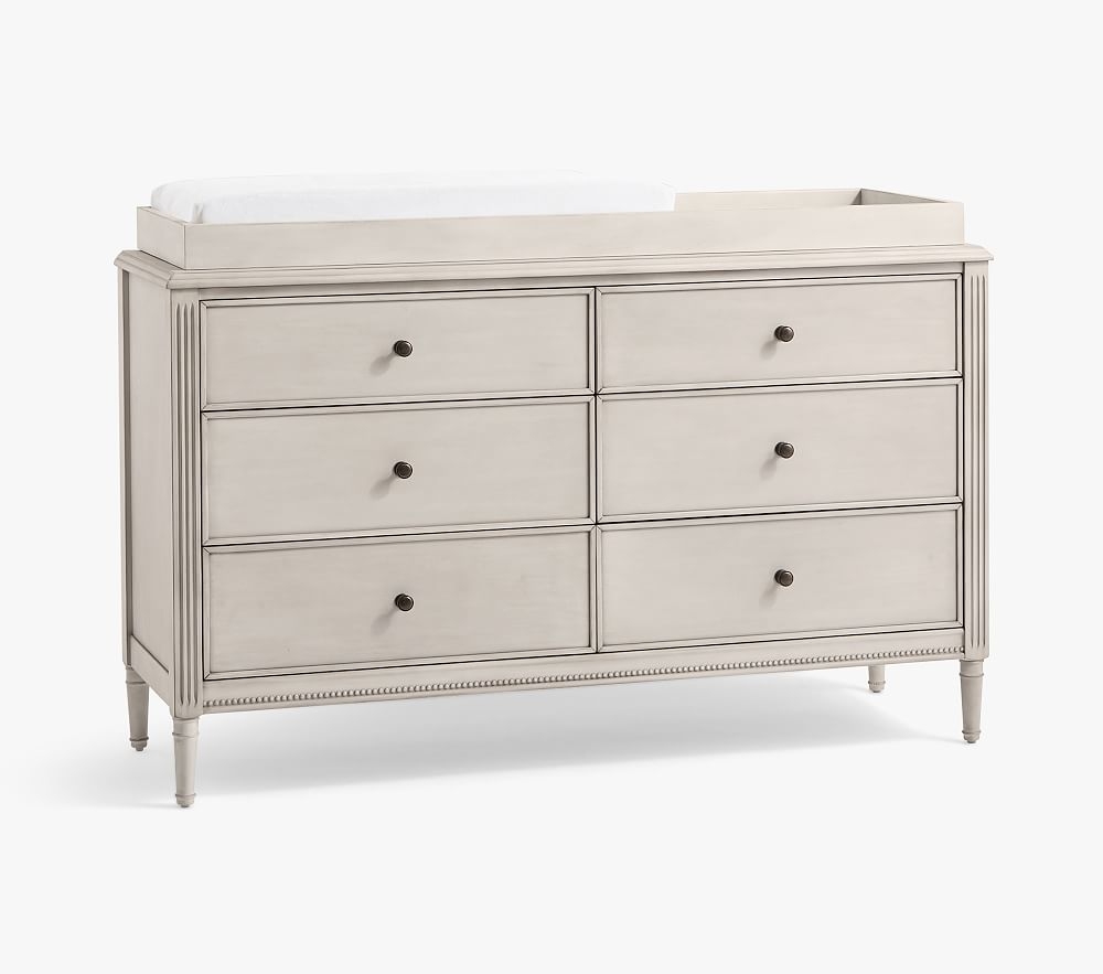 Harlow Extra-Wide Dresser & Topper Set, Antique Gray, In-Home Delivery - Image 0
