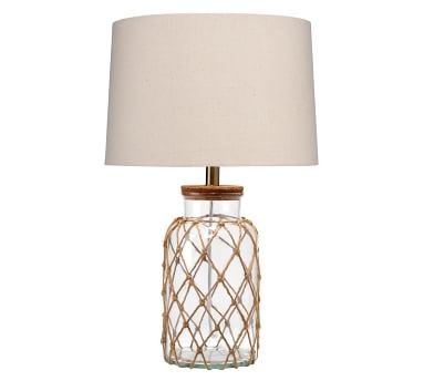 Devendorf Table Lamp, Natural Rope & Clear Glass - Image 2