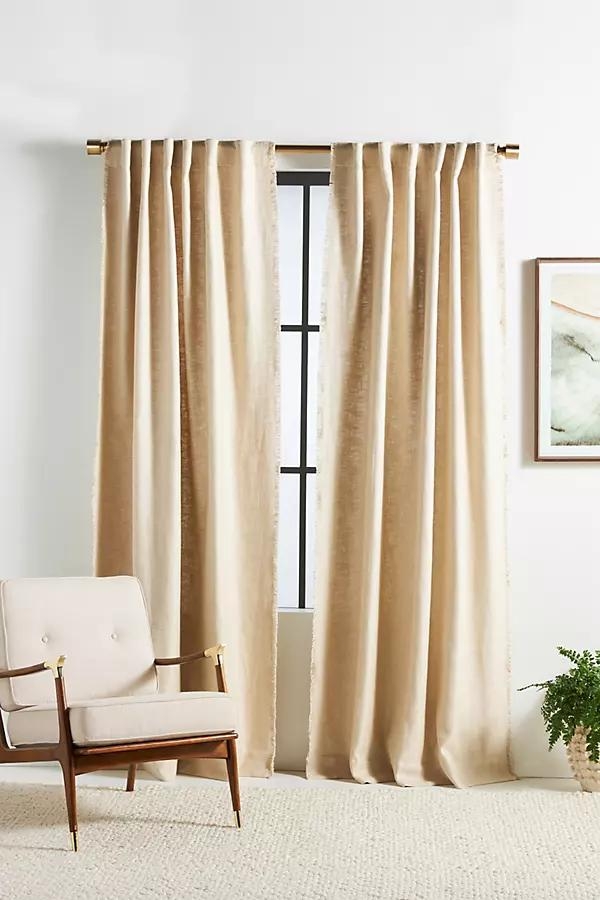 Luxe Linen Blend Woven Curtain - Image 0
