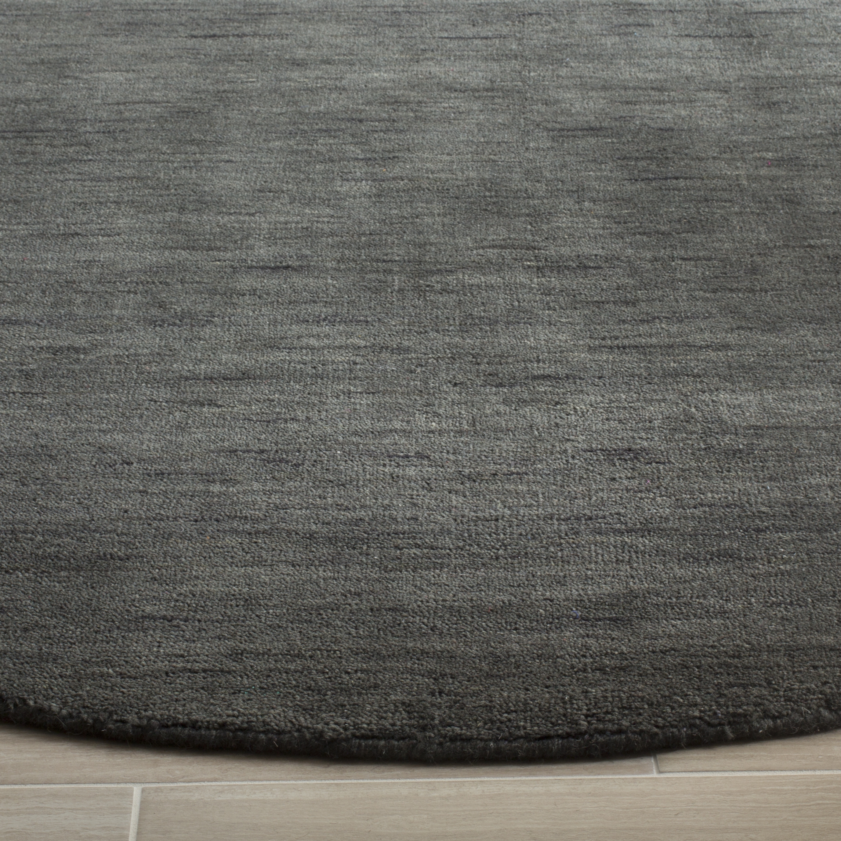 Arlo Home Hand Loomed Area Rug, HIM311G, Charcoal,  6' X 6' Round - Image 2