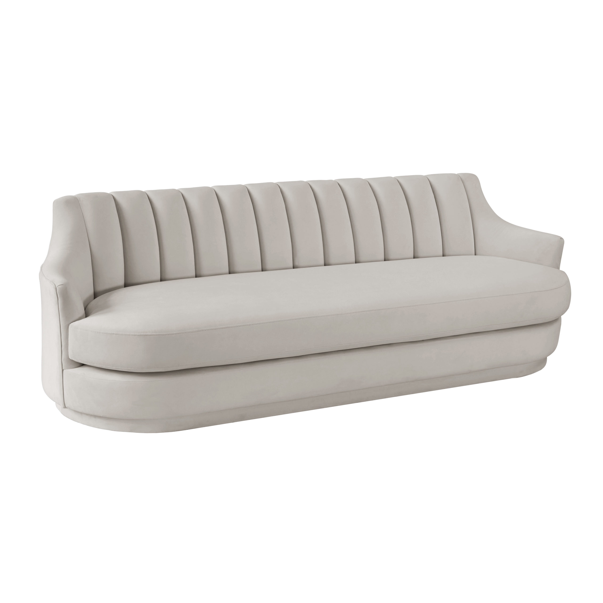 Peyton Light Grey Velvet Sofa - Image 2
