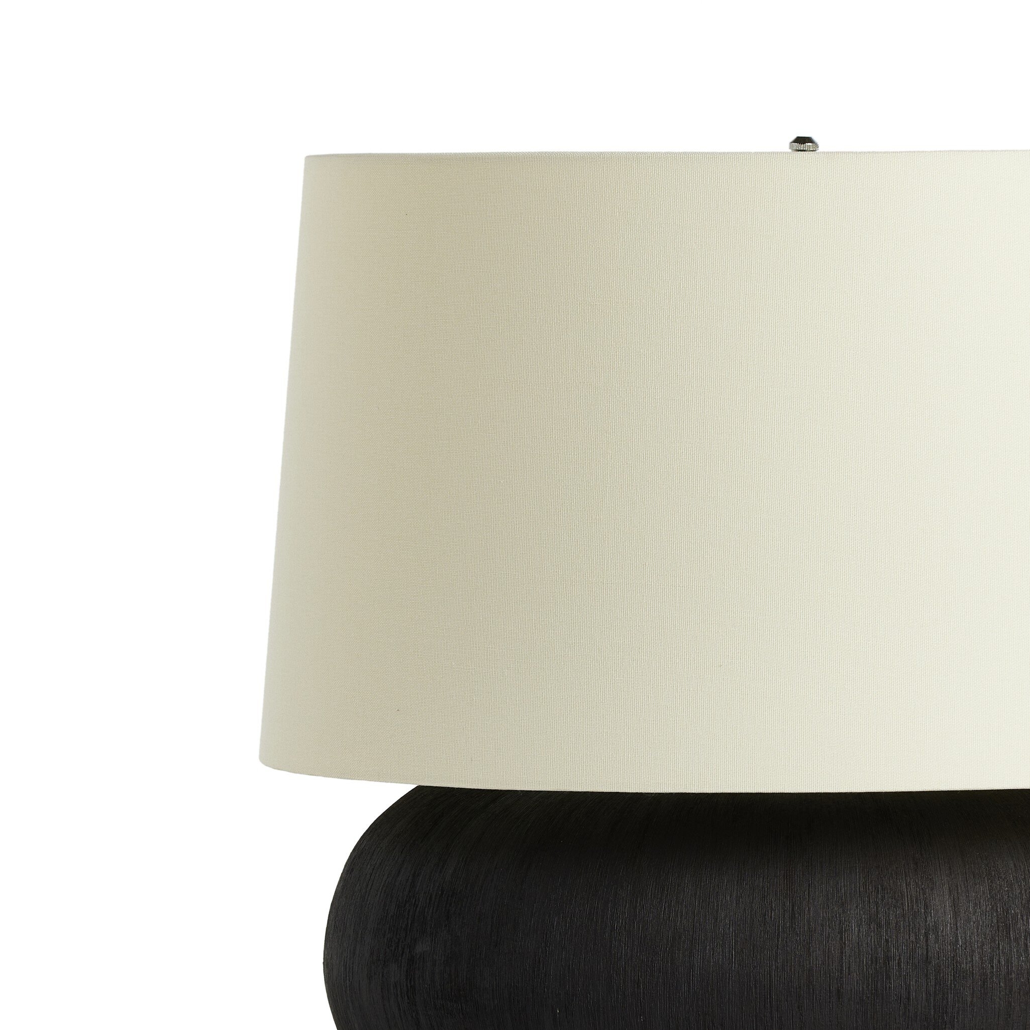 Kragen Table Lamp - Textured Matte Black Porcelain Ceramic - Image 4