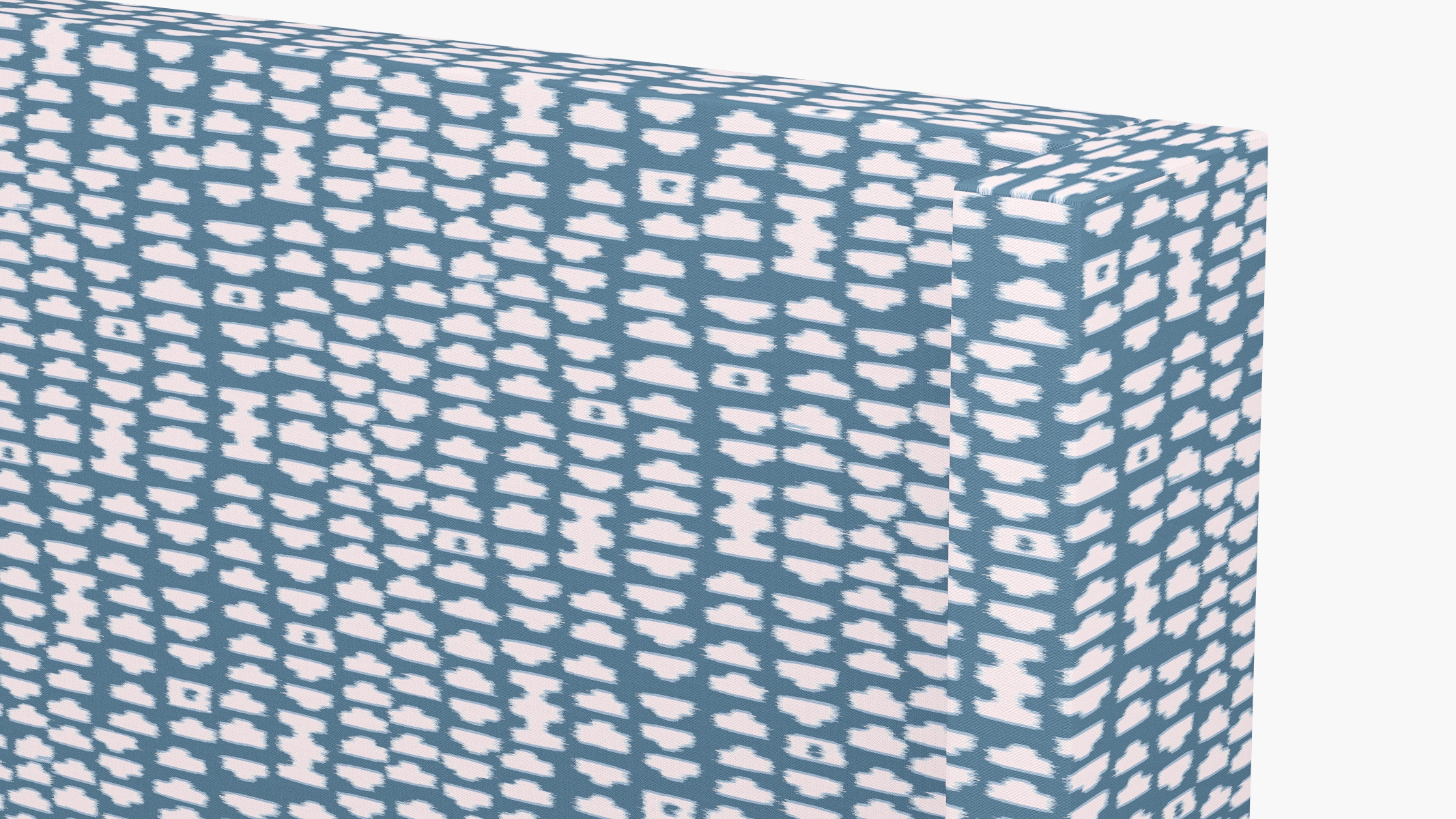 Modern Wingback Headboard, Dusty Blue Odalisque, King - Image 2