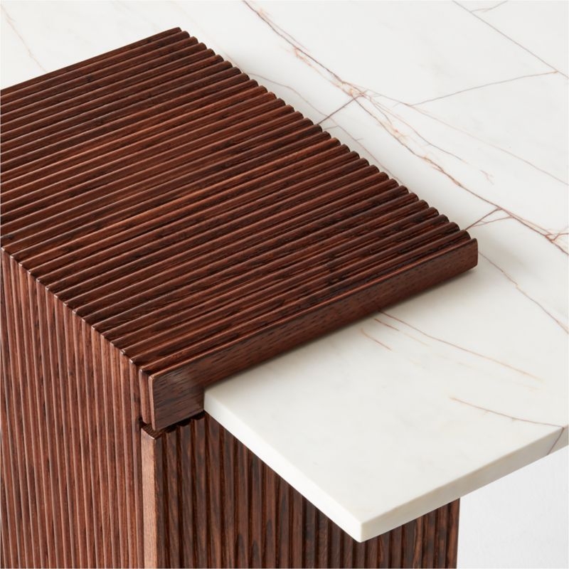 Reach White Marble-Top Desk - Image 6