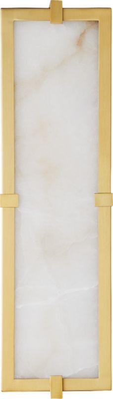 Alabaster Single Plate Brass Sconce - Image 5