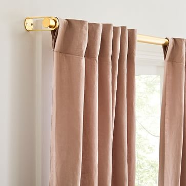 European Flax Linen Curtain, Dusty Blush, 48"x108" - Image 2