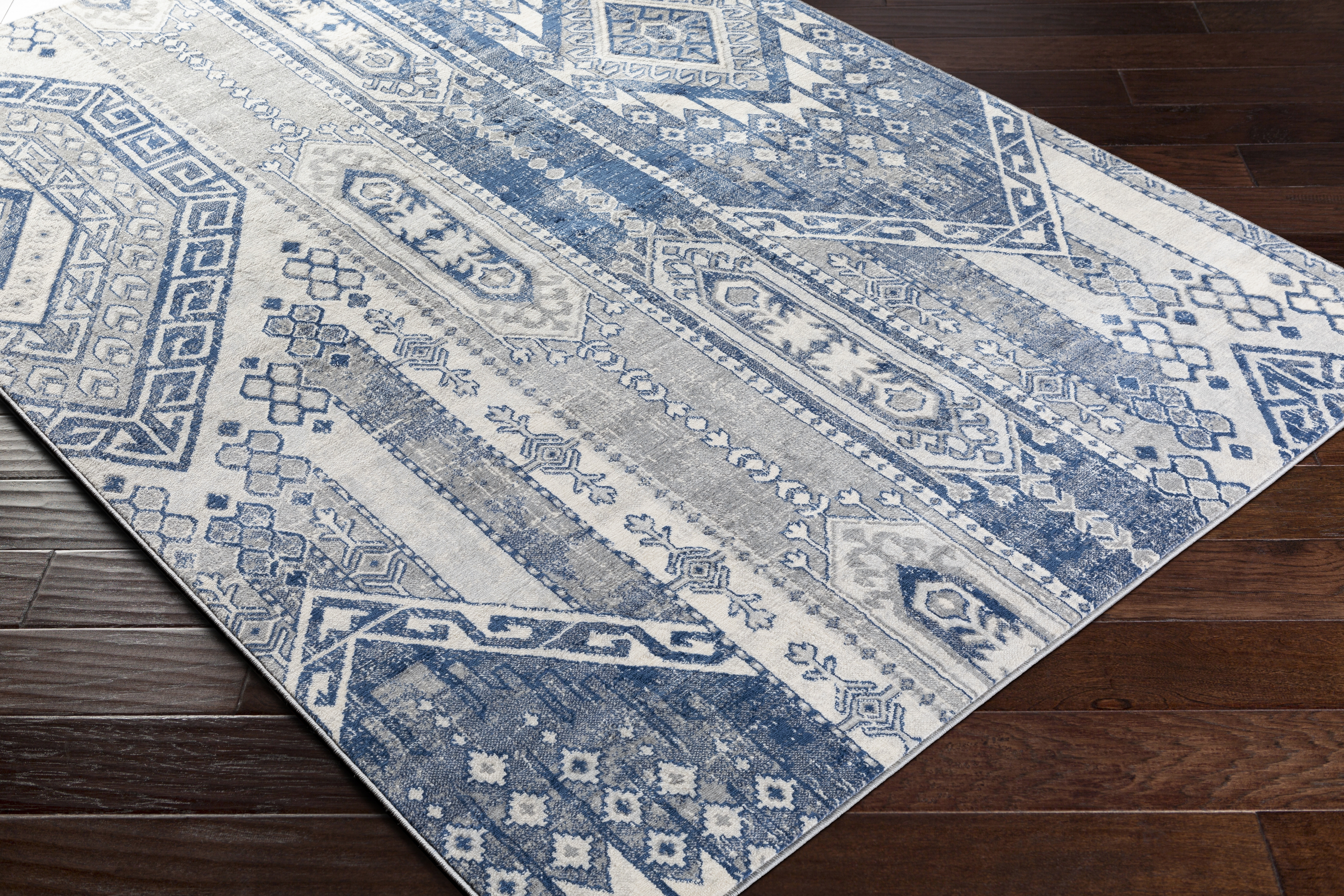 Monaco Blue Indoor 8'10" x 12'4" Machine Woven Rug - Image 6