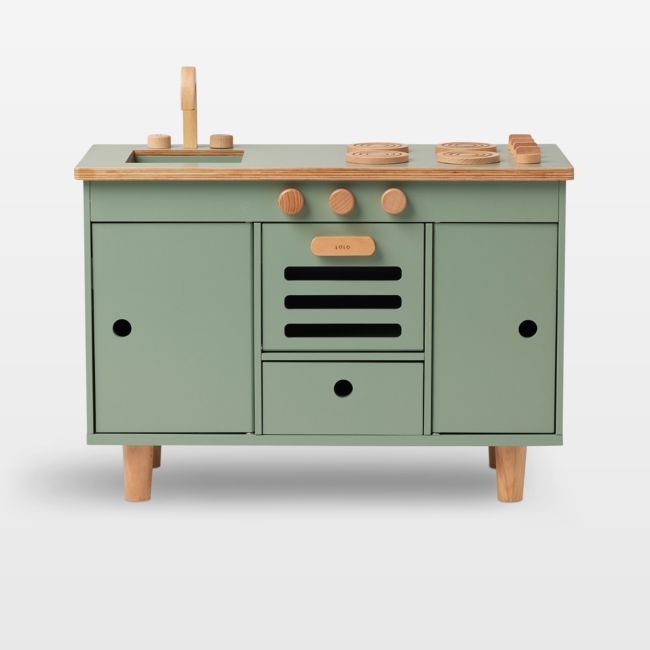 Lalo Sage Green Montessori Kids Play Kitchen - Image 0