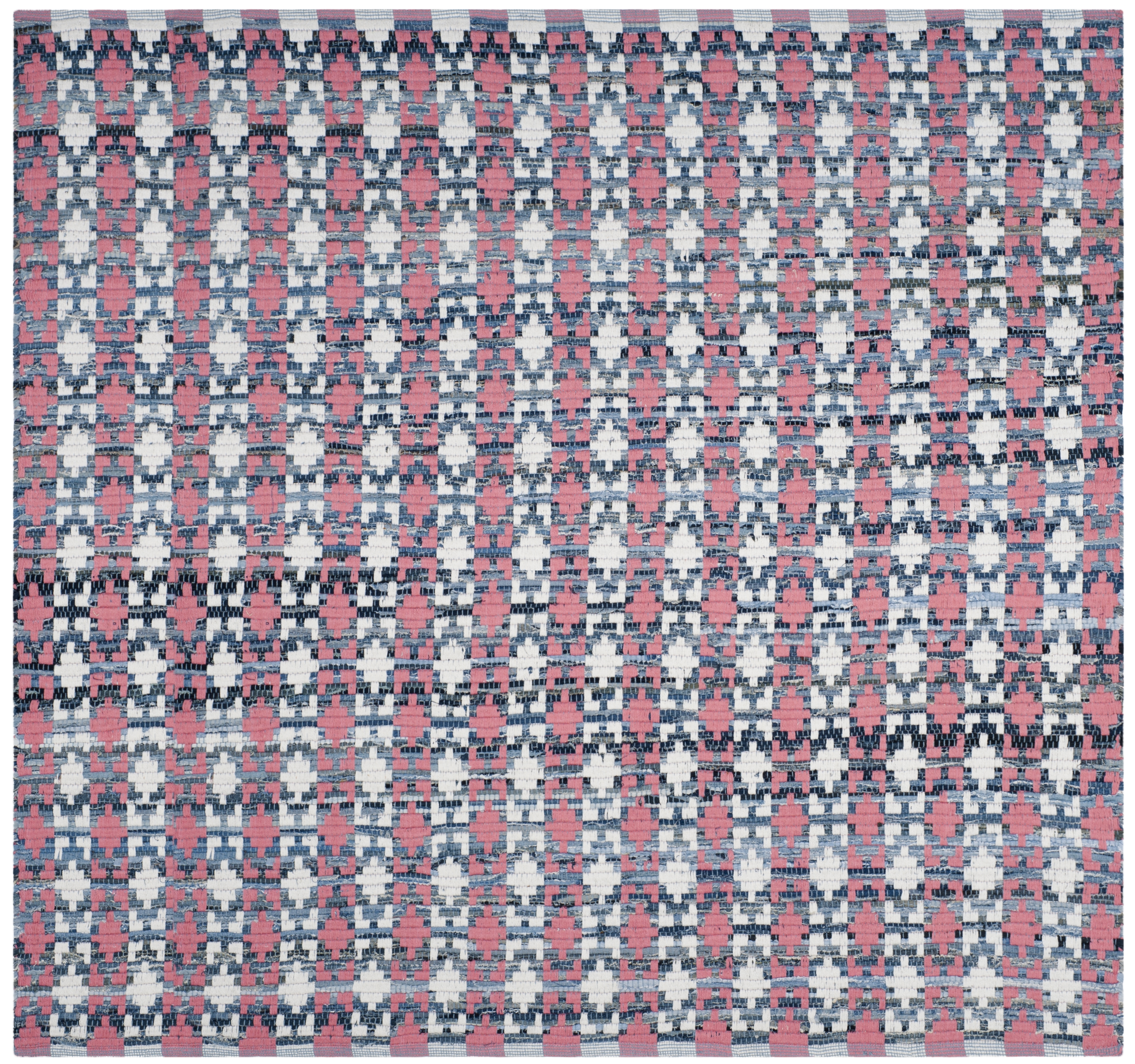 Arlo Home Hand Woven Area Rug, MTK123D, Coral/Multi,  6' X 6' Square - Image 0