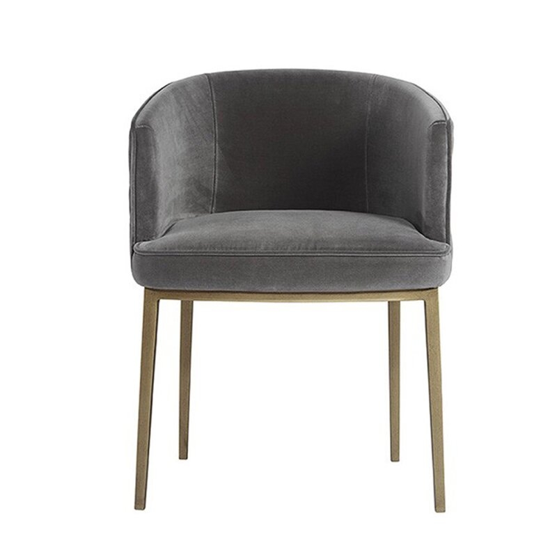 Cornella Upholstered Dining Chair Upholstery Color: Gray - Image 0