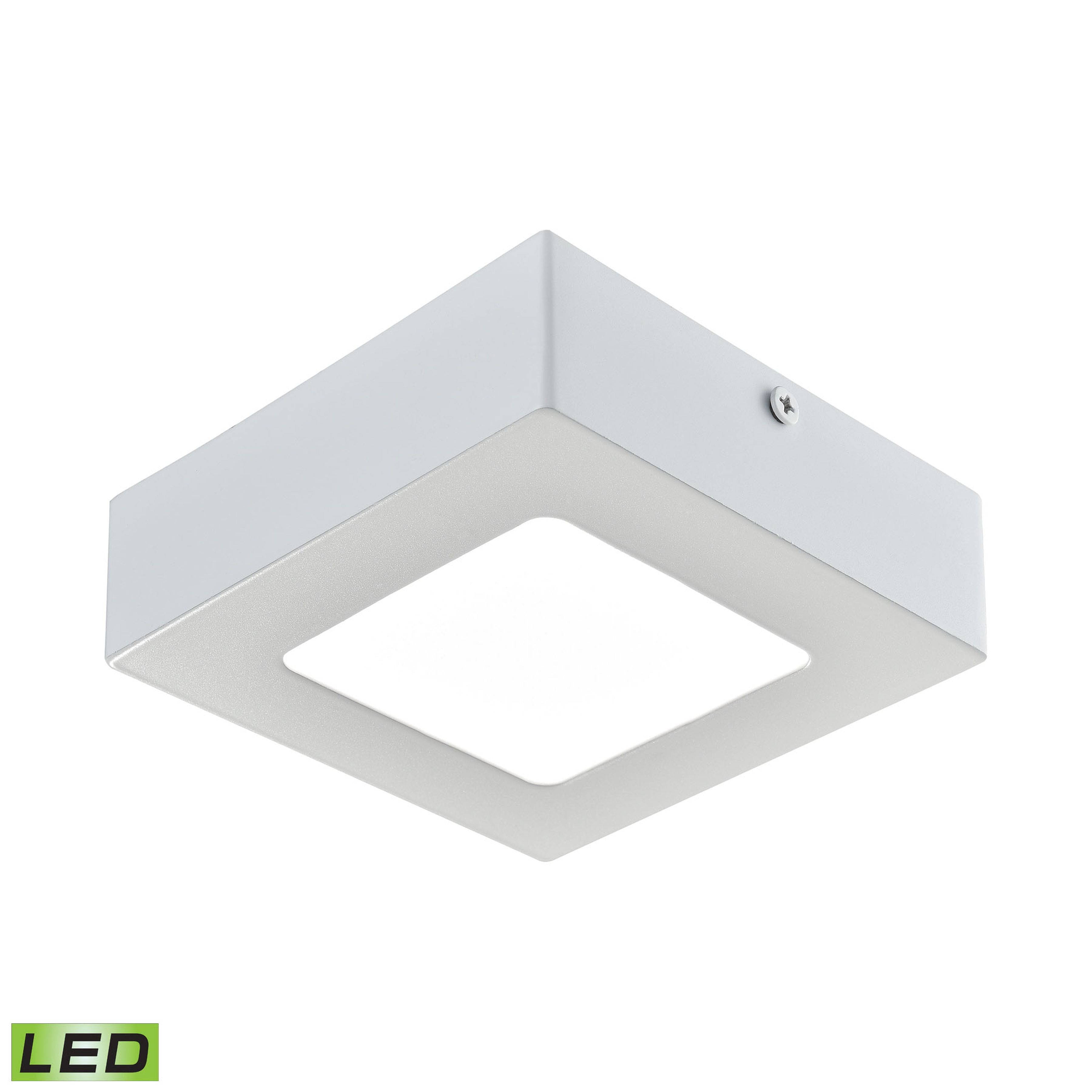 Warwick Integrated LED Square Flushmount in Matte White - Small - Image 0