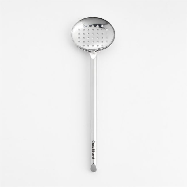 Crate & Barrel Stainless Steel Slotted Spoon - Image 0