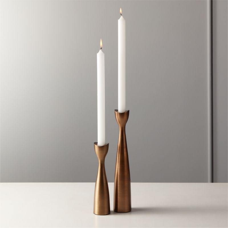 Moira Bronze Taper Candle Holder Large - Image 1
