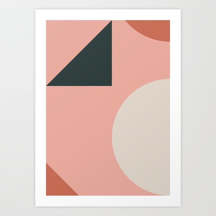 Orbit 02 Modern Geometric Art Print by The Old Art Studio - Medium - Image 0