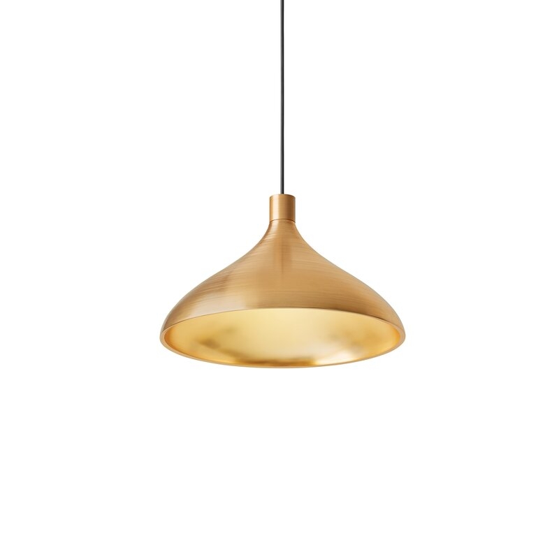 Pablo Designs Swell 8 - Light Cone Bell Pendant Size: 10" H x 16" W x 16" D, Finish: Brass - Image 0