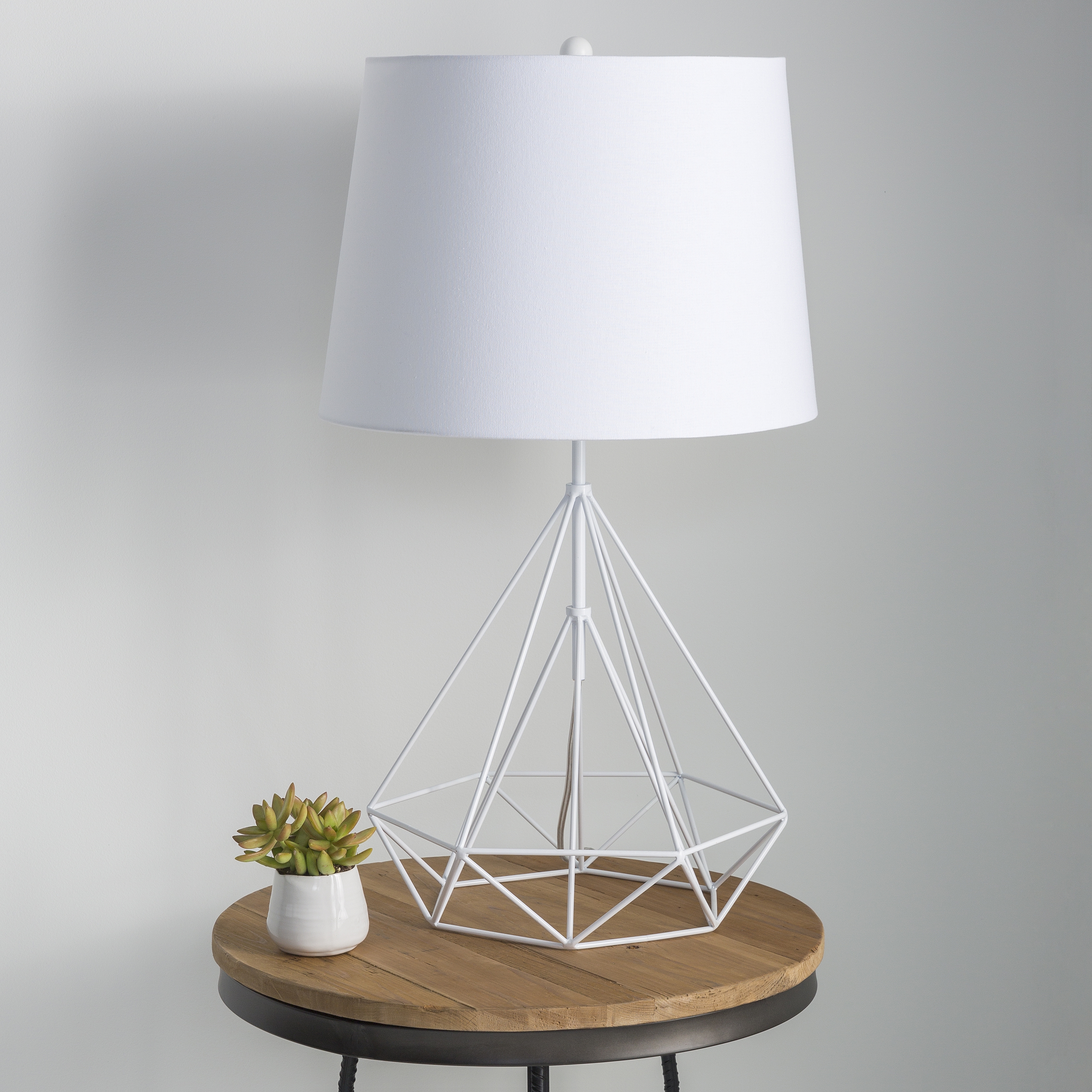 Fuller White Lacquered 29"H x 14"W x 17"D Accent Table Lamp - Image 1